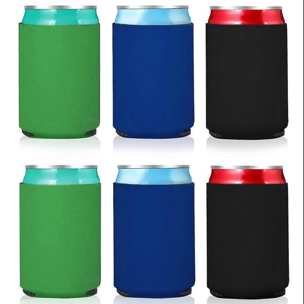 6 stk. Dåsekølere til fest, isolerede foldbare ølflaskekølere, 330 ml flasker
