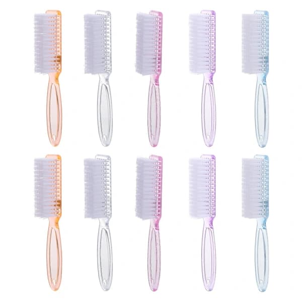 10-pack Handheld Nail Brushes, Nail Cleaning Brushes