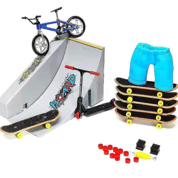 Mini Fingerboard/scooter Utomhus Bärbar Multifunktionell Skateboard/cykel Set