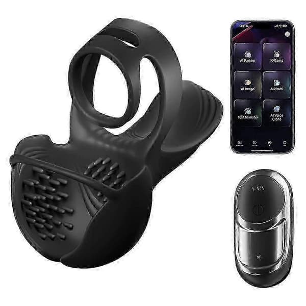 Mäns terapi enhet 3-i-1 uppvärmning massage prestandaförbättring_jlbb APP and remote control