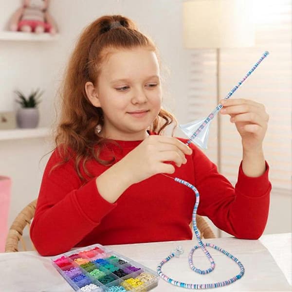 Bead Funnel - Beading Tool Kit for Clay Beads, Beading Tool for Jewelry Making with Beading Needle