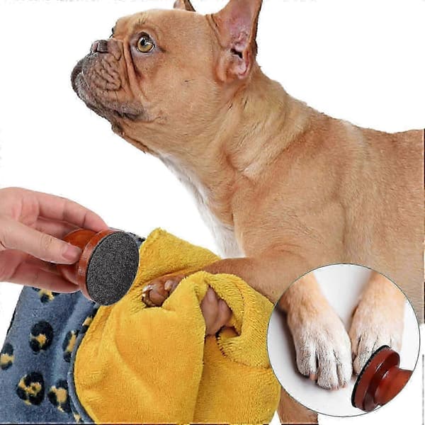 Nagelfil för husdjur med träbas och 7 sandpappersdynor