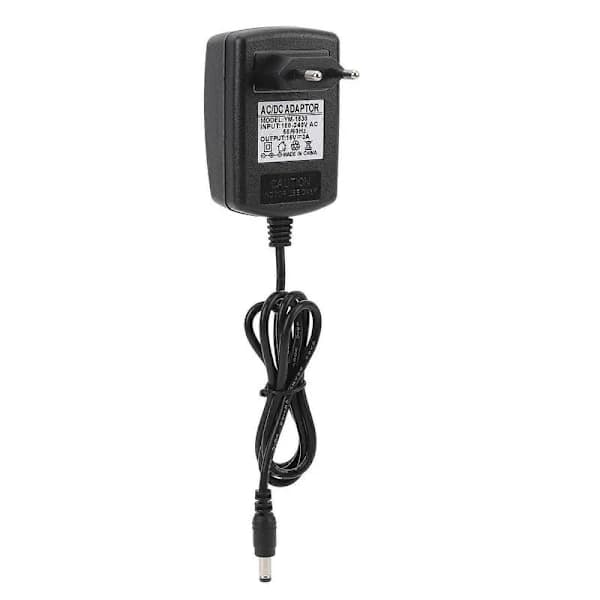 DC 15V 3A Power Adapter with 5.5mm x 2.5mm Charging Cable — Suitable for Speakers, LED Displays, Light Strips, and LED Light Modules — EU Plug — 93 cm