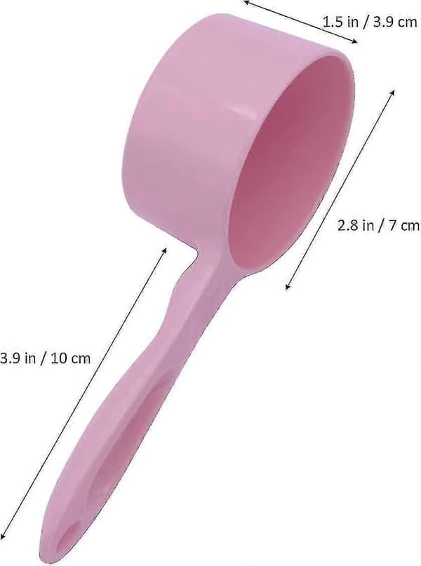 Hundefoder Scoop Plast Målekop Ske Til Hund, Kat Og Fugl (pink)1stk