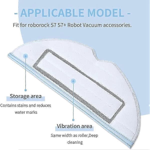 6-pak moppepuder til S7 S7+ T7S Plus våd mikrofiber blød pude