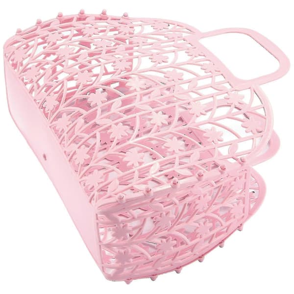 Baderom Hul Vask Oppbevaringskurv Dusjkurv Plast Rosa