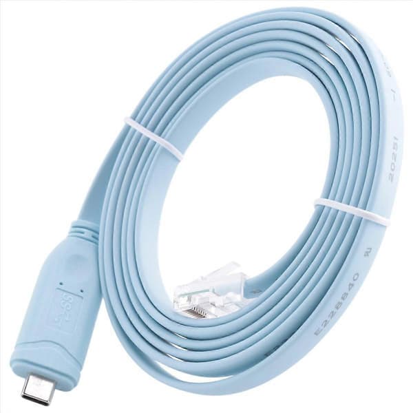 USB-C-konsolin konfigurointikaapeli, USB-C-RJ45-sarjareitittimen virheenkorjauskaapeli sininen