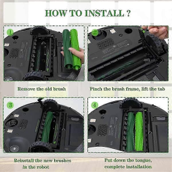 Passer til iRobot Roomba I3 I7 I4 I6 I8 E5 E6 E7 J7 Støvsuger Dele Rulle
