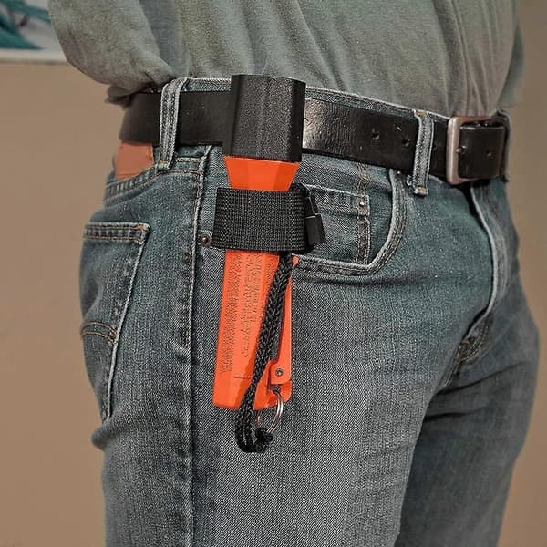 3PCS Tactical Flashlight Holster, Open Nylon Flashlight Holder Fits Flashlight with Diameter 48mm for Military Police Security Belt
