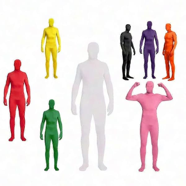Chroma Key Grøn Helkropsdragt til Fotografering & Videoeffekter white 140CM