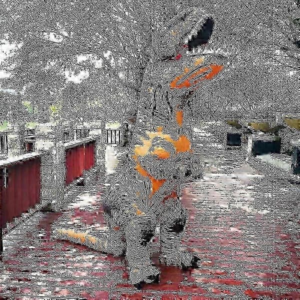 Oppustelig T-Rex kostume til børn til julefest orange Kids 120-145cm