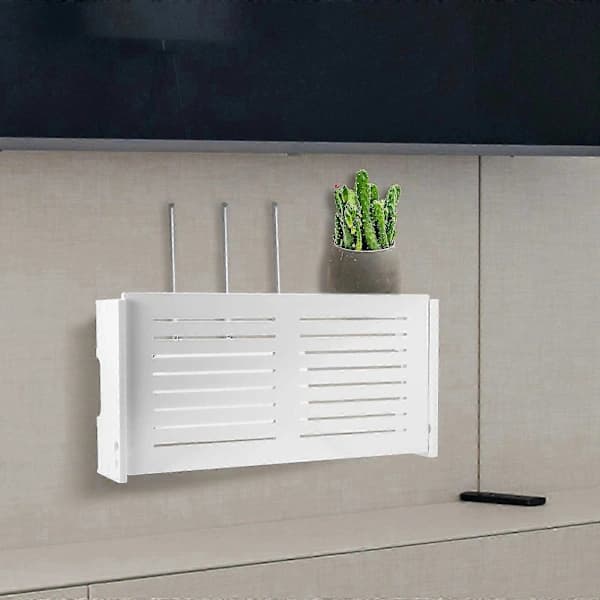 Wireless Router Storage Box Wall Mounted Wireless Panel Rack Terminal Block Holder Cable Organizer Home Decor