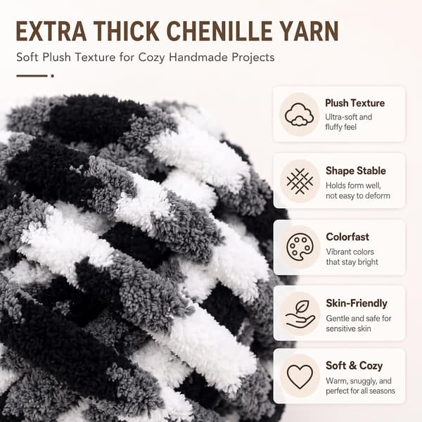 Chunky garn för handstickning, 2 stycken 500 g chunky garn, blåbär panda 2 stycken