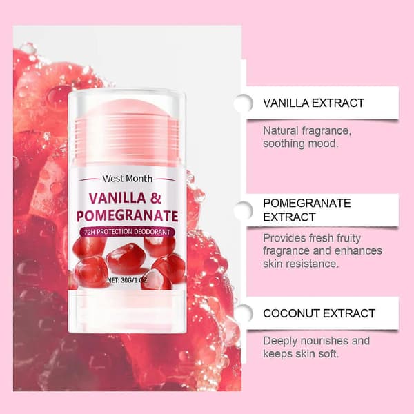 Vanilla & Pomegranate 72h Protection Deodorant, Pomegranate Whole Body 2pcs