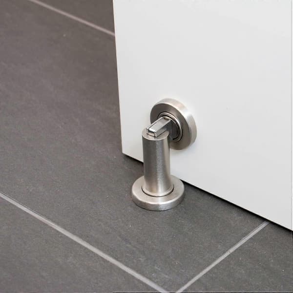 Magnetisk dørstopper i antik look Dørstopper med materiale til gulv- og vægmontering, Ø: 5 cm, h: 8,4 cm