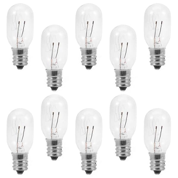 10 stk. Voksvarmer Pære Duft Voks Diffuser Lampe Globe E17 15W Pære 4.80X2.00X2.00CM Silver