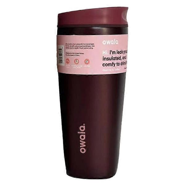 Owala Freesip 12oz/20oz Isoleret Vandflaske i Rustfrit Stål - Black Cherry 20oz