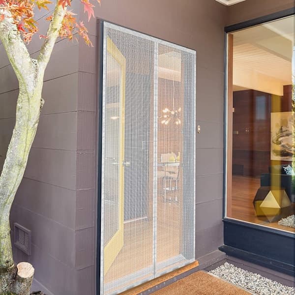 White Magnetic Door Screen, Size 100 x 220 cm