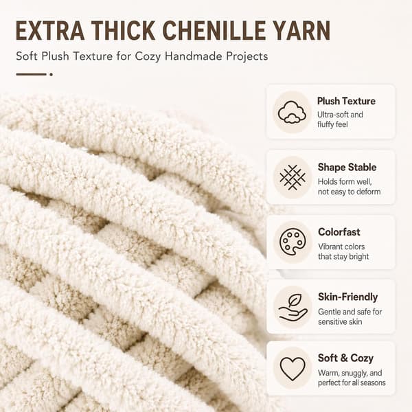 Chunky garn för handstickning, 2 stycken 500 g chunky garn, blåbär Mjölkvit 2 stycken