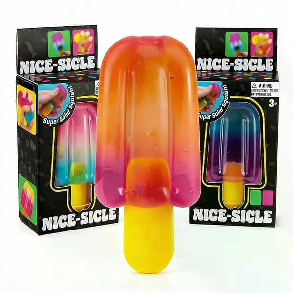 Iskremklemme Squishy Leketøy Gradient Farge Popsicle Design, Sommer Sensorisk Stressavlastning Blue