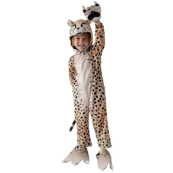 Gepard/Leopard Halloween-dräkt för barn, storlek S-XL XL 135-145