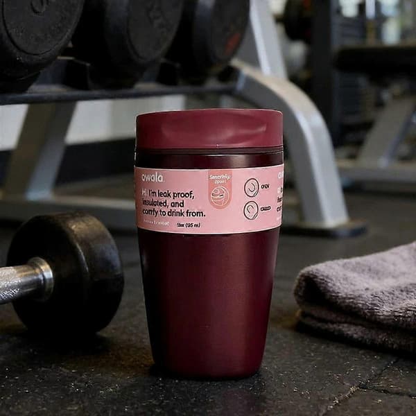 Owala Freesip 12oz/20oz Isoleret Vandflaske i Rustfrit Stål - Black Cherry 20oz
