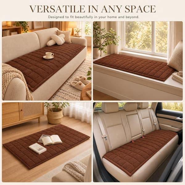Tjockt mjukt sofföverdrag – tvättbart halkfritt soffskydd – 70 x 150 cm BRUN