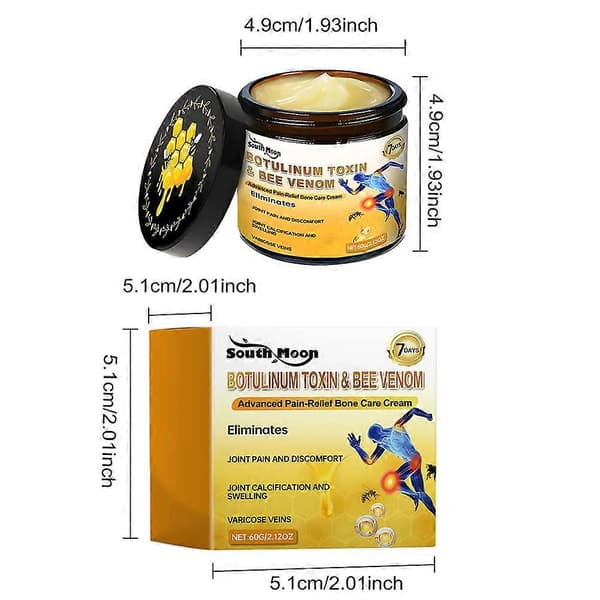 Best Bee Venom Cream for Arthritis Pain Improves Joint Mobility and Flexibility for Increased Range of Motion. Deep Relaxation (1 pc)