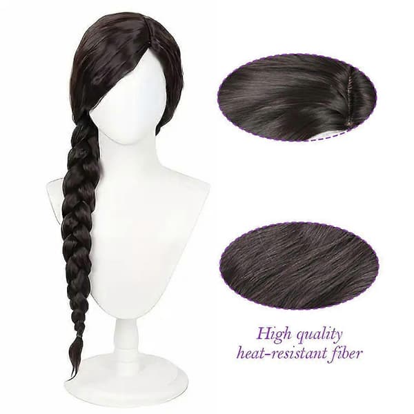 Elphba Witch Extra Long Braid Wig - Black and Brown Witch Cosplay Braid Wig