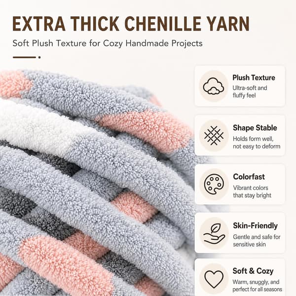 Chunky garn för handstickning, 2 stycken 500 g chunky garn, blåbär Katter 2 stycken