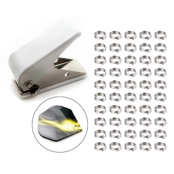 Dart Flight Puncher Dart Wing Hole Punch Tool med stål Dart Flight Retainer O-ringe Dart Del Sæt Multicolor