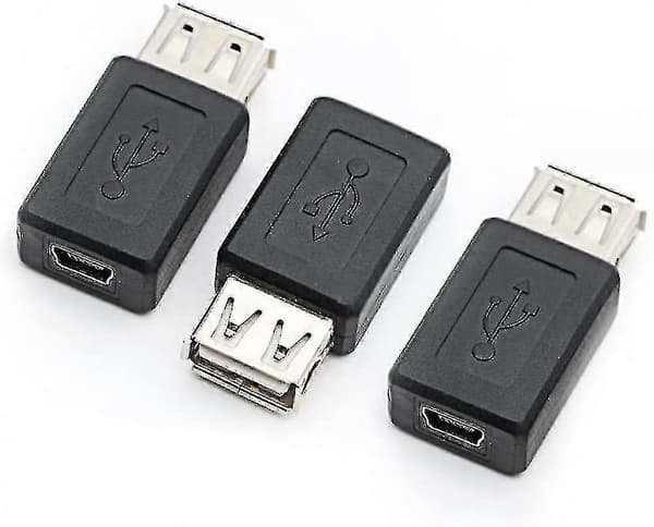USB 2.0 A hun til USB B Mini 5-benet hun-adapterkonverter, understøtter 2.0 dataoverførsel