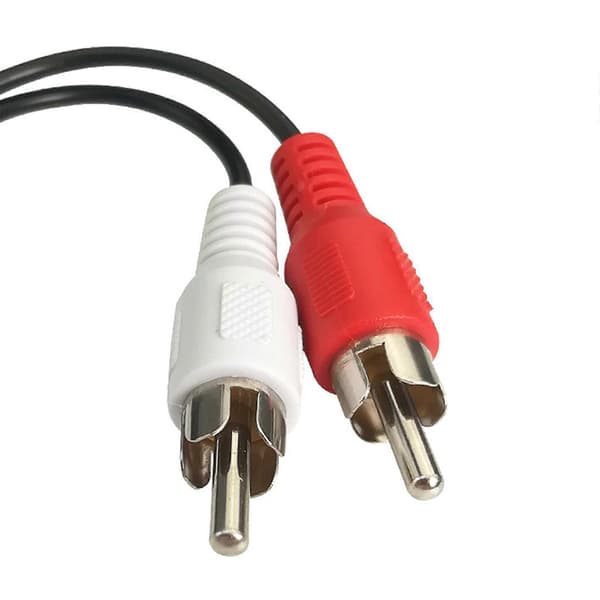 3,5 mm til 2RCA lydkabel 3,5 mm til 2RCA hun til han Y 2RCA splitter 3,5 mm 2RCA kabel 2RCA til 3,5 mm adapter til telefon