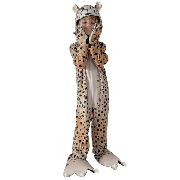 Gepard/Leopard Halloween-drakt for barn, S-XL L 125-135