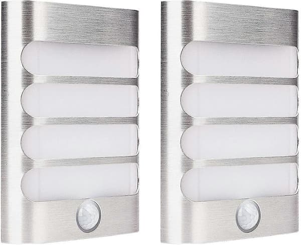 Wall Lights with Motion Sensor, Mount Anywhere - Security Lighting for Stairs, Kitchen, Bathroom, Laundry Room, Hallway, Closet, Warm White Light