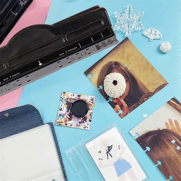 11-hulls hullmaskin ringperm papirkutter justerbar hullmaskin