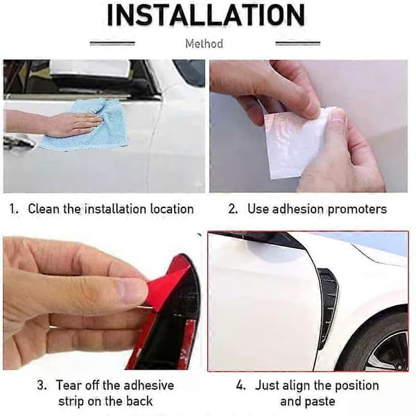 2 stk Bil Haigitter Luftstrøm Sideventil Utvendig Grilldekorasjon For Honda Civic 2016 2017 2018 2019 ABS Plast Karbonfiber