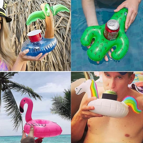 35-pack Inflatable Drink Holders - Floating Cup Holders for Pool Party - Fun Drink Floats