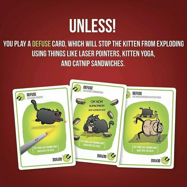 Exploding Kittens -korttipeli, alkuperäinen painos, täydellinen laatikossa_Erikoislahja