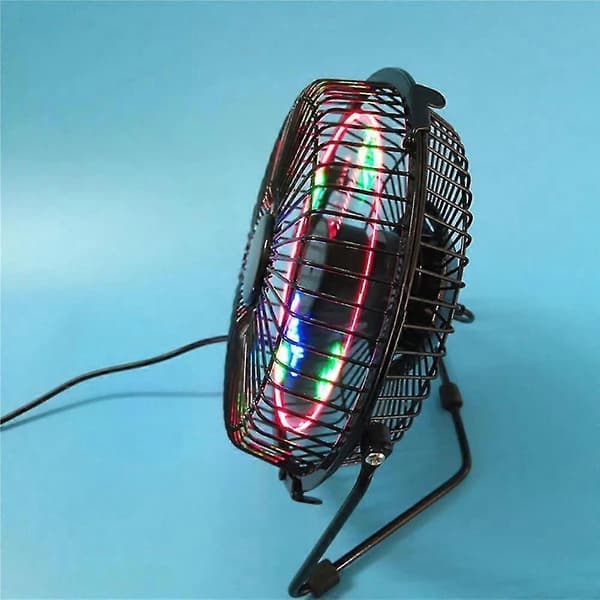 USB LED Clock Mini Fan Cooling Fans