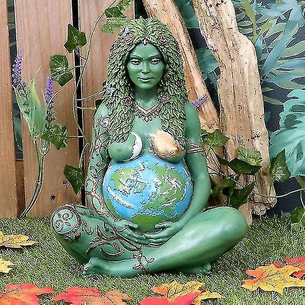 Moder Jord Kunststatue Polyresin Figur Moder Jord Statue 15cm
