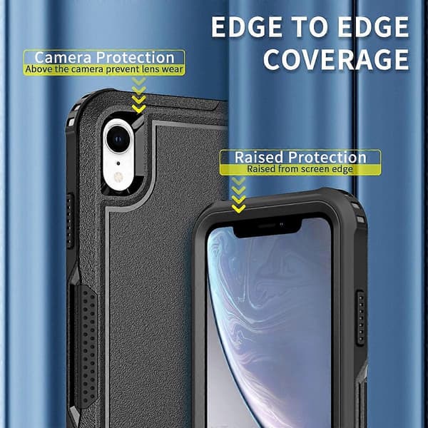 For iPhone XR 3-i-1 PC + TPU Støtsikkert Telefondeksel