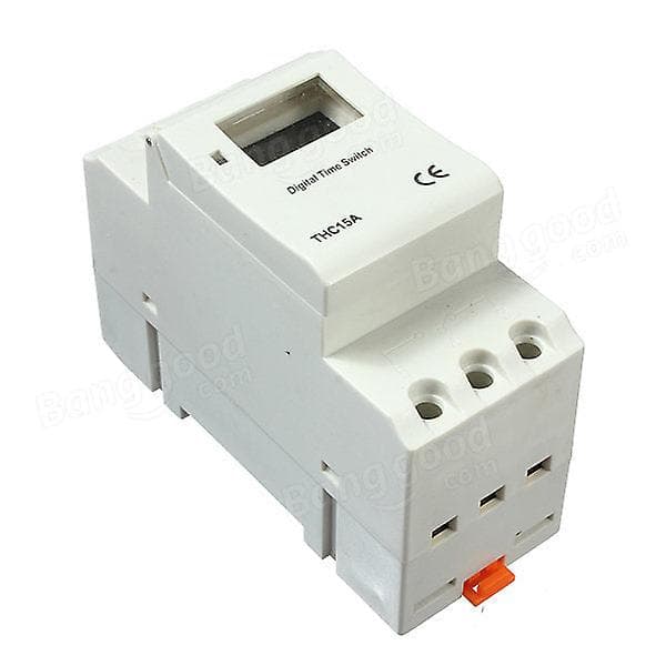 Digital programmerbar timerkontakt til skinne 220-240v 16a_Gave