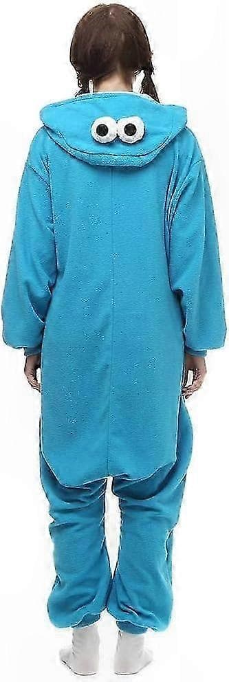 Elmo Cookie Monster kostume til voksne blue M
