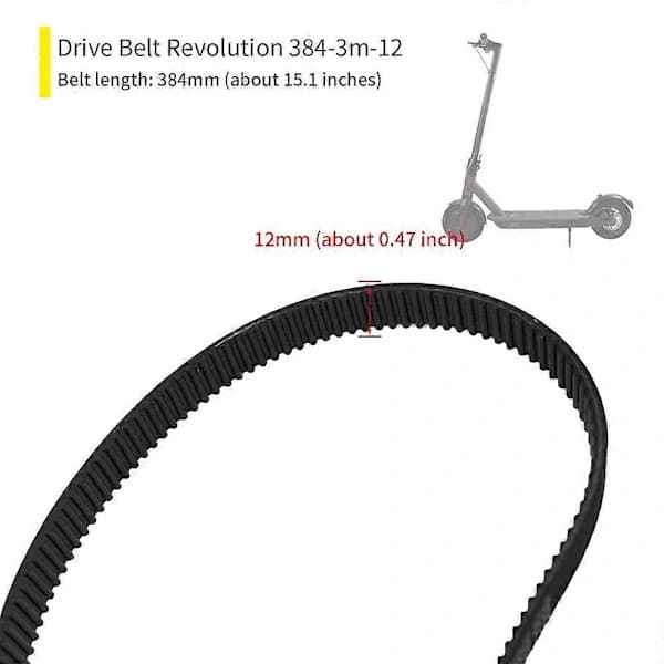 3 stk 3M-384-12 Drivrem til elcykel E-cykel Scooter Motorcykel