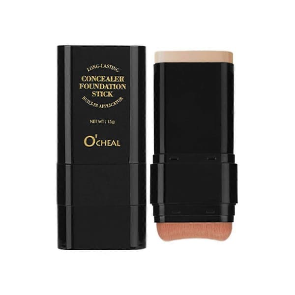 Double-Sided Eraser Foundation Stick for Flawless Coverage and Easy Makeup Correction Portable 15g (LIGHT SKIN TONE, One Size)