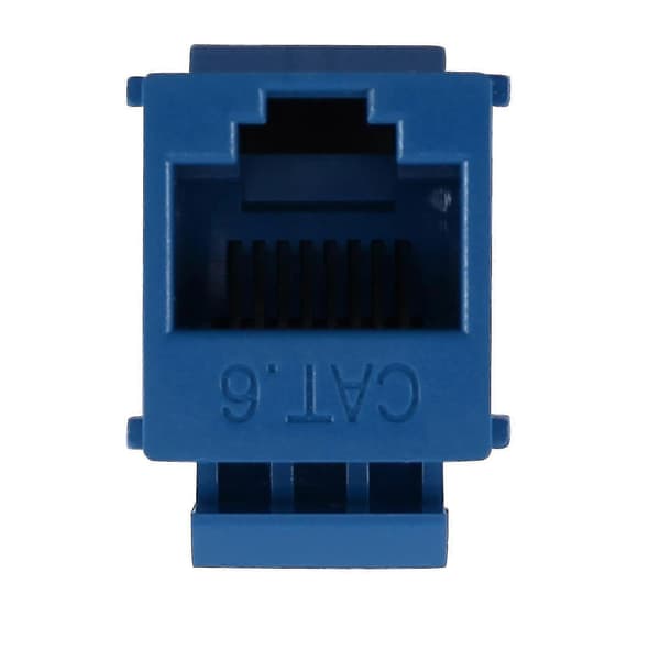 10 stk. Rj45-stik Keystone Cat6 forlængeradapter, blå