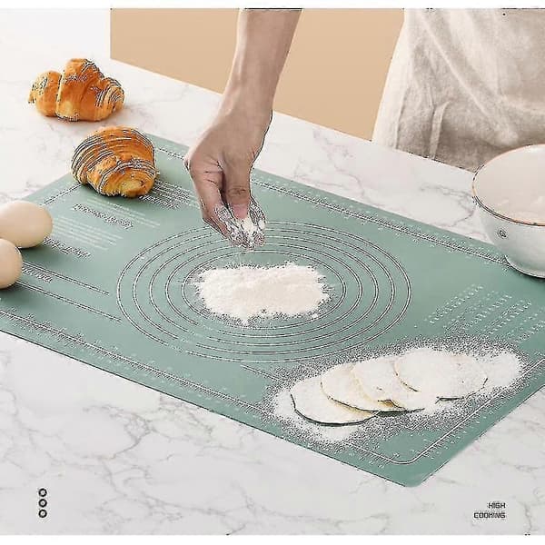 Non-stick silikon bakematte stor med mål Bakematte Deigrullematte
