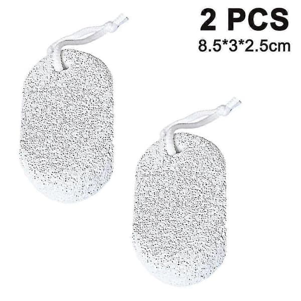 2 stk Pedikyr Eksfolieringsverktøy Liktornfjerner, 8,5x3x2,5cm, hvit