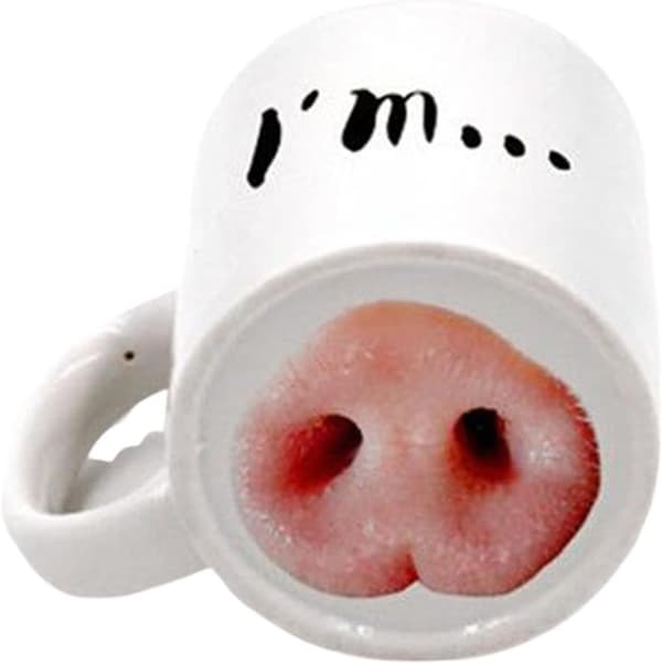 Pig Nose Mug, Creative Funny Coffee Cup, Creative Ceramic Coffee Cup, Water Cups with Distinctive Patterns
